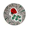 Turkish-Iznik-Tile-Handmade-Lonely-Rose-Ceramic-Plate-D-25cm
