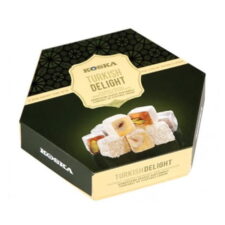Koska Traditional Turkish Delight with Coconut, Pistachio and Hazelnut Flavored (Turkish Lokum) 250 gr