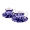 Turkish Coffee Cup Porcelain Empire Blue (Set Of 6)