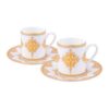 Turkish Coffee Cup Porcelain Lydia Gold (Set Of 6)
