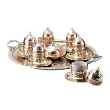 Turkish-Copper-Coffee-Set-Handcrafted-Miray-(Set-Of-6)