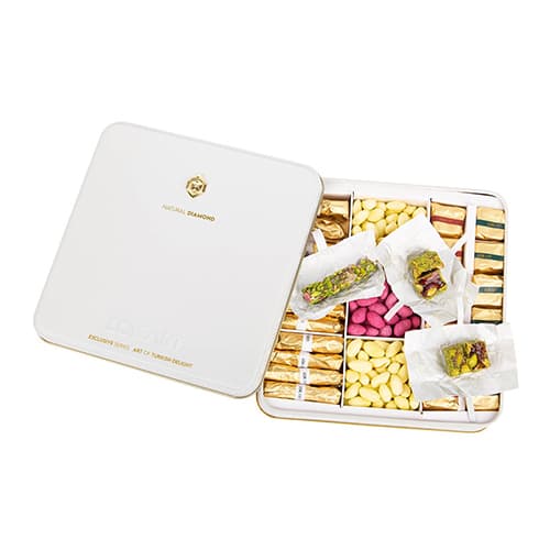Premium-Turkish-Delight-Box-with-Real-Diamond-Brooch,-454g-–-16oz