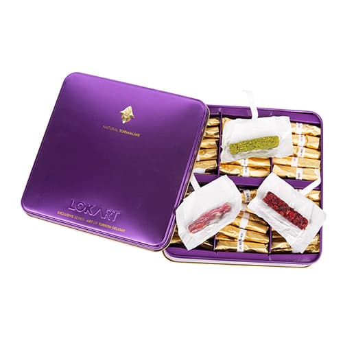 Premium-Turkish-Delight-Box-with-Real-Turmaline-Brooch,-LokArt,-454g-–-16oz