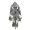 Loincloth-Robe-Hooded-Fish-Back-Striped-Black
