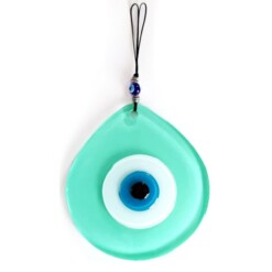 Green Color Drop Pattern Evil Eye Beads Handmade Wall Ornament