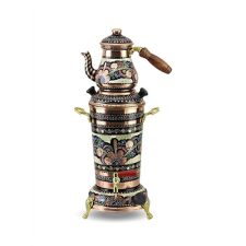 Rose Flower Electric Heat Adjustable Tiny Copper Samovar 1245