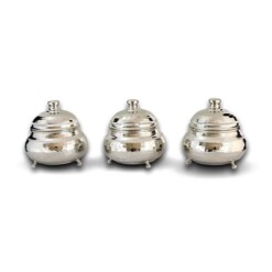 Triple Nickel-Plated Hammered Copper Spice Rack 1228