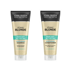 John Frieda Sheer Blonde Moisturising Shampoo 250 ml (8.45floz) and Conditioner 250 ml (8.45floz) for Lifeless and Faded Hair 250 ml (8.45floz)