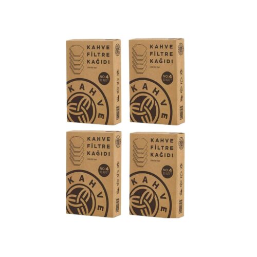 Kahve Dunyasi 80 Count Coffee Filter Paper - 4 Pieces