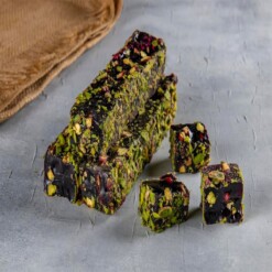 Koskeroglu Coated with Pistachio Black Mulberry Turkish Delight with Pistachio 1000 gr (35.28oz)