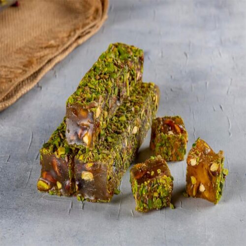 Koskeroglu Coated with Pistachio Honey Turkish Delight with Pistachio 1000 gr (35.28oz)