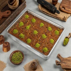 Koskeroglu Special Kadayif with Pistachio on a Tray