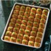 Koskeroglu Square Baklava with Pistachio on a Tray