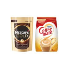 Nestle Nescafe Gold Instant Coffee 200 gr (7oz) & Coffee Mate Coffee Creamer 500 gr (17.63oz)