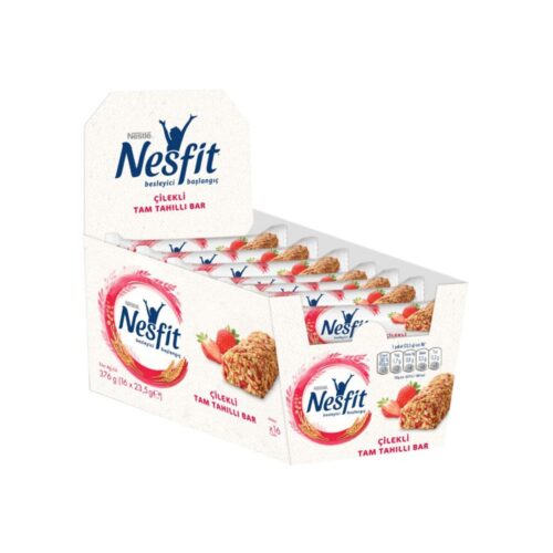 Nestle Nesfit Strawberry Whole Grain Bar 23 gr (0.8oz) - 16 Pieces