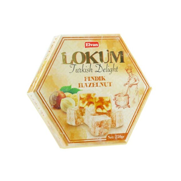 Turkish Delight with Hazelnut Elvan - 250 gr (8.82oz)