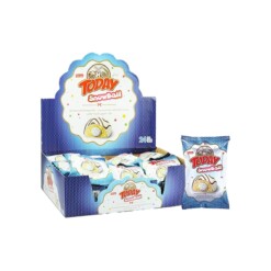 Elvan Today Snowball White Chocolate Coated Cake with Milk Cream in Box 35 gr (1.23oz) – 24 Pieces