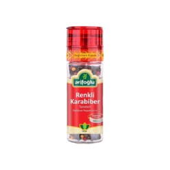 Turkish Colorful Pepper Grains Spice Grinder Mill Cap Arifoglu 50 gr (1.76oz)