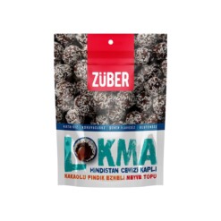 Zuber Lokma Coconut Coated Fruit Ball with Cocoa Hazelnut Paste 96 gr (3.38oz)