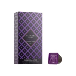 Chocolate Flavored and Medium Sugar Single Serving Turkish Coffee Capsules Selamlique 7 gr (0.24oz) – 10 Pieces