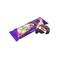Ulker Halley Mini Milk Chocolate Coated Sandwich Biscuit with Marshmallow and Black Mulberry Marmalade 74 gr (2.61oz)