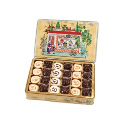 Assorted Turkish Delight Roll in Metal Box Lokum Atolyesi 700 gr (24.69oz)