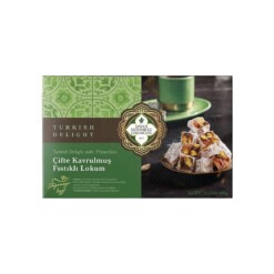 Double Roasted Turkish Delight with Pistachio in Box Safranbolu Lokumcusu