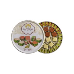 Square Kadayifi with Pistachio in Metal Box Zaitoune 500 gr (17.64oz)