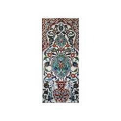 Floral Patterned 80x190 cm Turkish Bath Panel Ceramic Tile Set