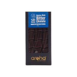 Gluten-Free – No Added Sugar and Vegan 85 Dark Chocolate with Date Fruit Extract Aroha Cikolata 80 gr (2.82oz)