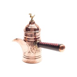 Handcrafted Metalic Style Red Copper Mirra Coffee Pot 23 cm