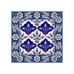 Iznik Patterned 60x60 cm Kutahya Style Ceramic Tile Set