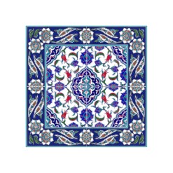 Ottoman Iznik Patterned 60×60 cm Kutahya Style Ceramic Tile Set