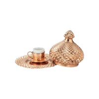 Sadrazam Copper Coffee Serving Set Sonay Bakircilik (588)