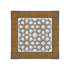 Yellow and White Turkmen Star 60x60 cm Tile Set